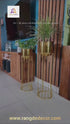 Set of 2- Floor Planter- Full Gold